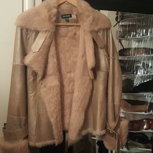 BeBe Gold Leather & Rabbit